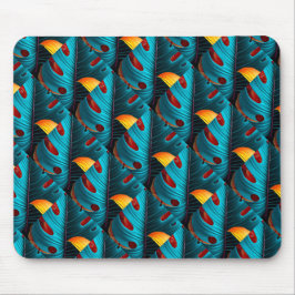 groen palmbladpatroon muismat