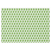 Groen palmbladpatroon op wit tafelkleed (Voorkant (Horizontaal))