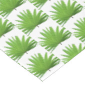 Groen palmbladpatroon op wit tafelkleed (Gekanteld)