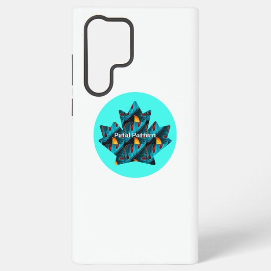 groen palmbladpatroon samsung galaxy hoesje (Achterkant)