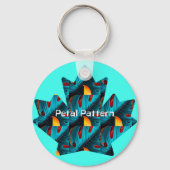 groen palmbladpatroon sleutelhanger (Voorkant)
