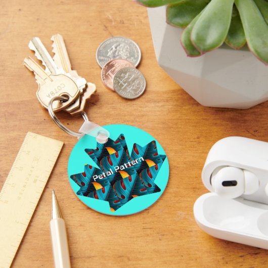 groen palmbladpatroon sleutelhanger (Bureau)
