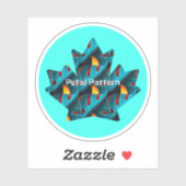 groen palmbladpatroon sticker (Vel)