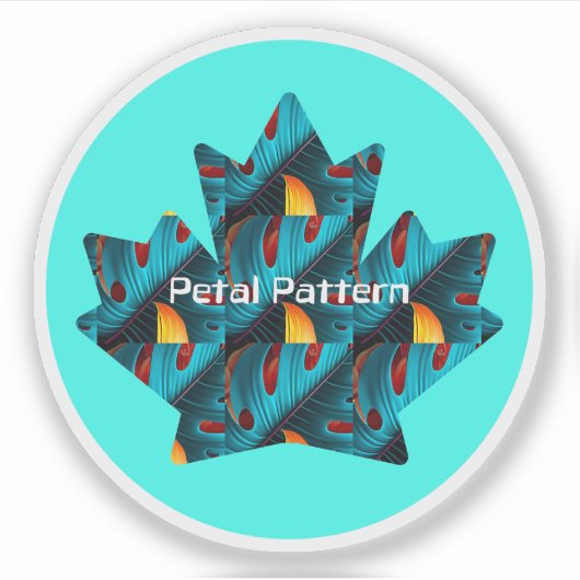 groen palmbladpatroon sticker (Voorkant)