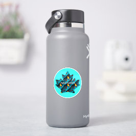 groen palmbladpatroon sticker