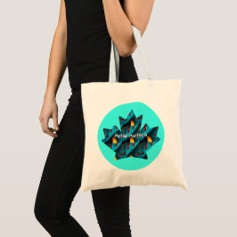 groen palmbladpatroon tote bag