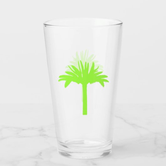 Groen palmboomglas glas (Achterkant)