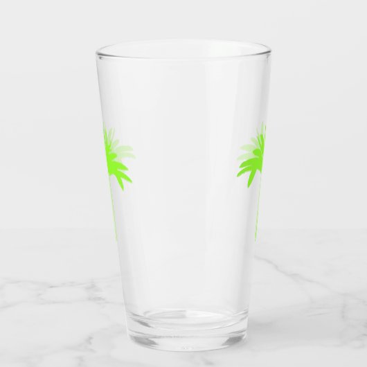 Groen palmboomglas glas (Links)