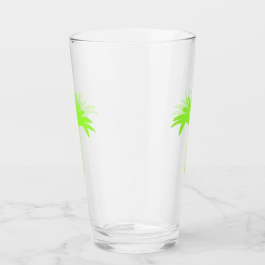Groen palmboomglas glas (Rechts)