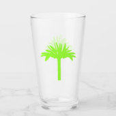 Groen palmboomglas glas (Voorkant)