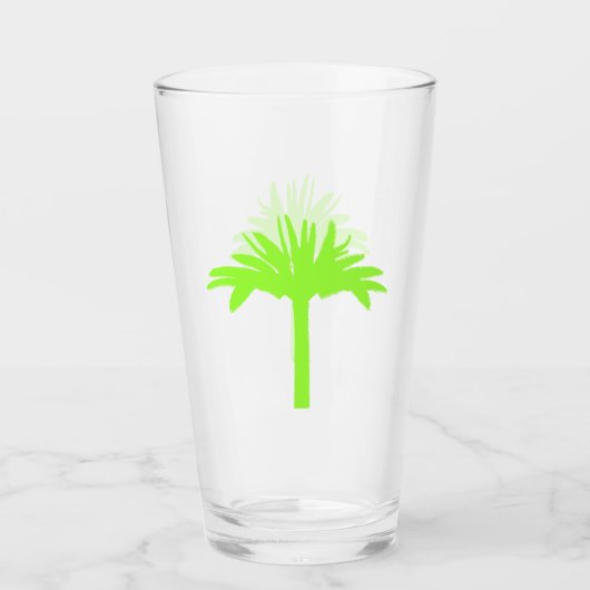 Groen palmboomglas glas (Voorkant)