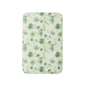 Groen palmstructuurpatroon badmat (Voorkant Verticaal)