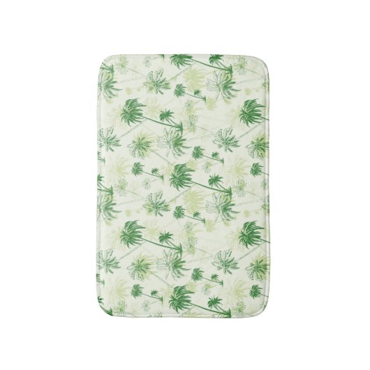 Groen palmstructuurpatroon badmat (Voorkant Verticaal)