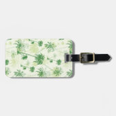 Groen palmstructuurpatroon bagagelabel (Voorkant horizontaal)