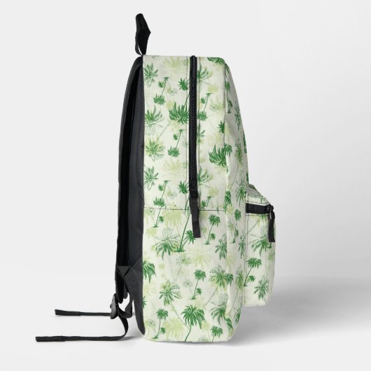 Groen palmstructuurpatroon bedrukte rugzak (Links)