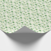 Groen palmstructuurpatroon cadeaupapier (Hoek)