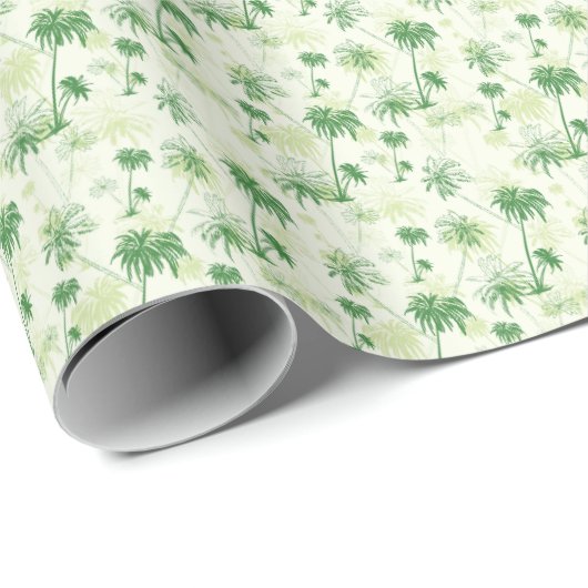 Groen palmstructuurpatroon cadeaupapier (Rol Hoek)