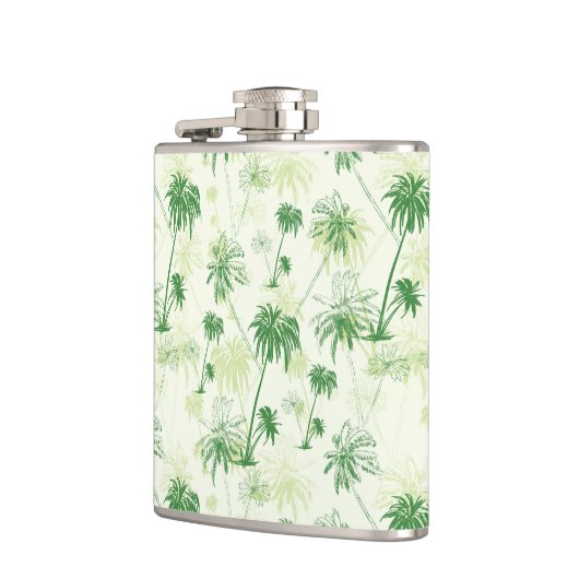 Groen palmstructuurpatroon heupfles (Links)