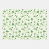 Groen palmstructuurpatroon inpakpapier vel (Voorkant 3)