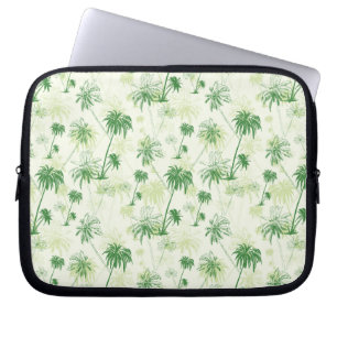 Groen palmstructuurpatroon laptop sleeve