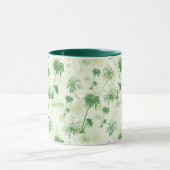 Groen palmstructuurpatroon mok (Midden)