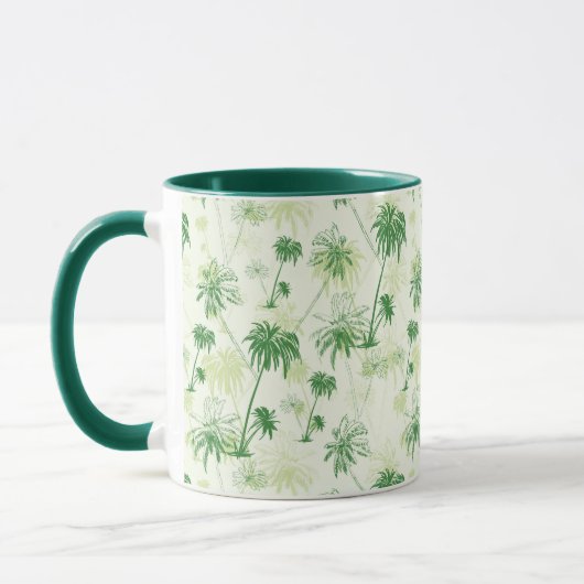 Groen palmstructuurpatroon mok (Links)