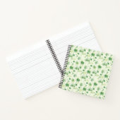 Groen palmstructuurpatroon notitieboek (Binnen)