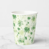 Groen palmstructuurpatroon papieren bekers (Links)