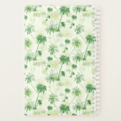 Groen palmstructuurpatroon planner (Achterkant)
