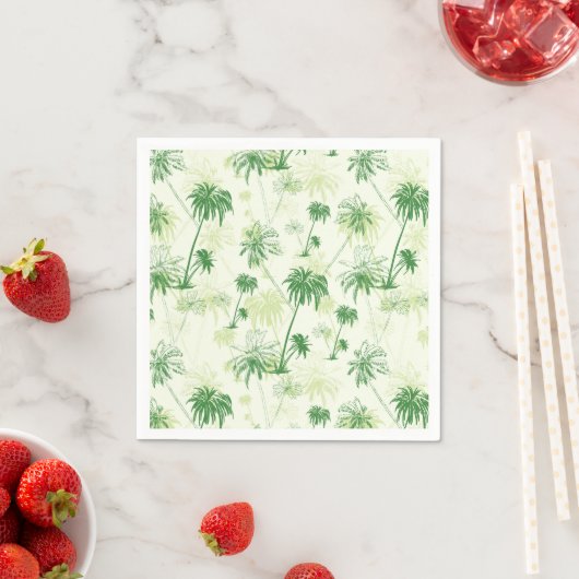 Groen palmstructuurpatroon servet (Insitu)