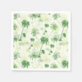 Groen palmstructuurpatroon servet (Voorkant)