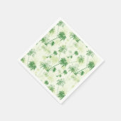 Groen palmstructuurpatroon servet (Hoek)