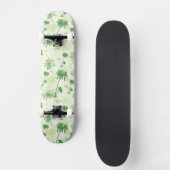 Groen palmstructuurpatroon skateboard (Voorkant)