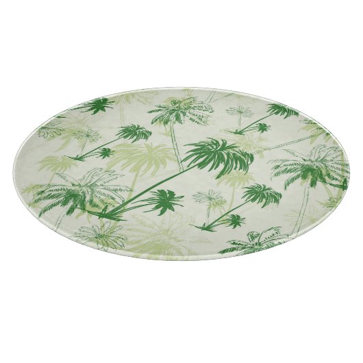 Groen palmstructuurpatroon snijplank (Hoek)