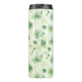 Groen palmstructuurpatroon thermosbeker (Achterkant)