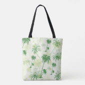 Groen palmstructuurpatroon tote bag (Achterkant)