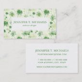 Groen palmstructuurpatroon visitekaartje (Voorkant / Achterkant)