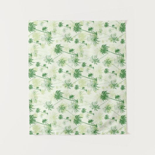 Groen palmstructuurpatroon wandkleed (Voorkant)