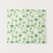 Groen palmstructuurpatroon wandkleed (Voorkant (horizontaal))