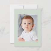 groen pampas bloemendoop bedankje kaart (Achterkant)