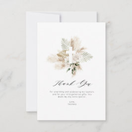 groen pampas bloemendoop bedankje kaart