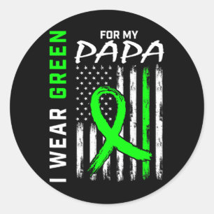 Groen papa Nierziekte Cerebral Palsy Awareness Ronde Sticker