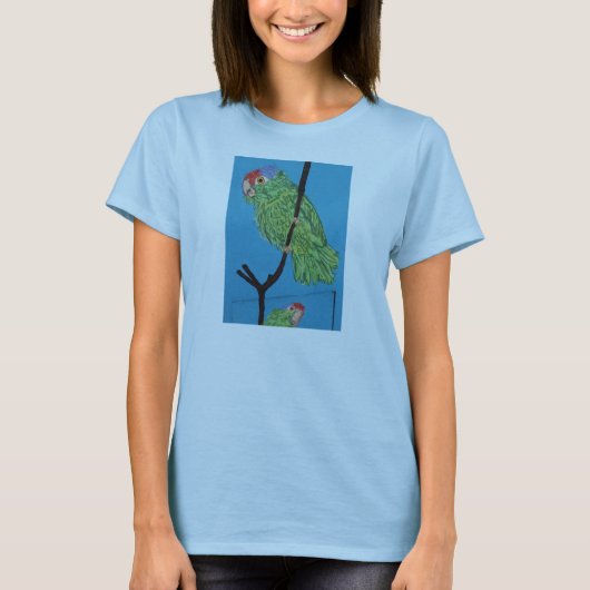 groen papegaai t-shirt (Voorkant)