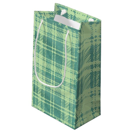 Groen papier voor cadeau klein cadeauzakje (Achterkant Gekanteld)