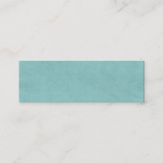 groen papierperkament voor Bright Aqua Blauw Mini Visitekaartje (Voorkant)