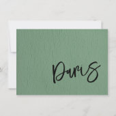 Groen Parijs Paspoort Bedankkaart (Achterkant)