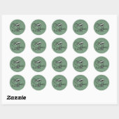 Groen Parijs Paspoort Ronde Sticker (Vel)