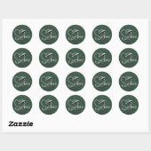 Groen Parijs Paspoort Ronde Sticker (Vel)