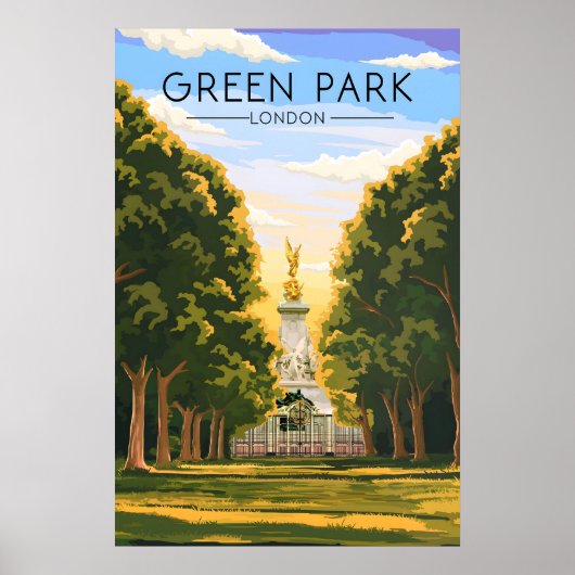 Groen Park Londen Reisposter Poster (Voorkant)