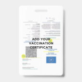 Groen pas Vaccinatiecertificaat PVC rood Badge (Back)